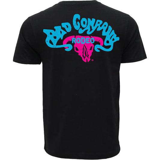 BAD COMPANY T-SHIRT BLACK W/BLUE & PINK LOGO