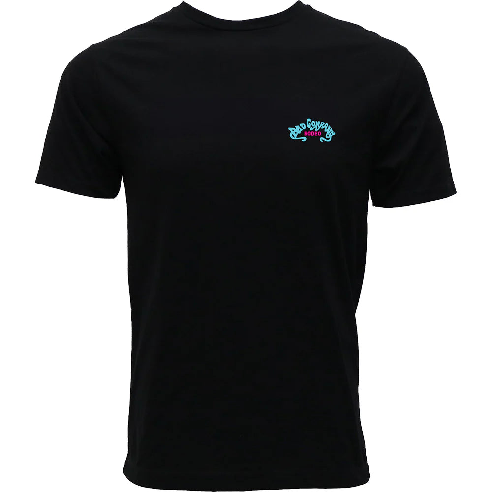 BAD COMPANY T-SHIRT BLACK W/BLUE & PINK LOGO