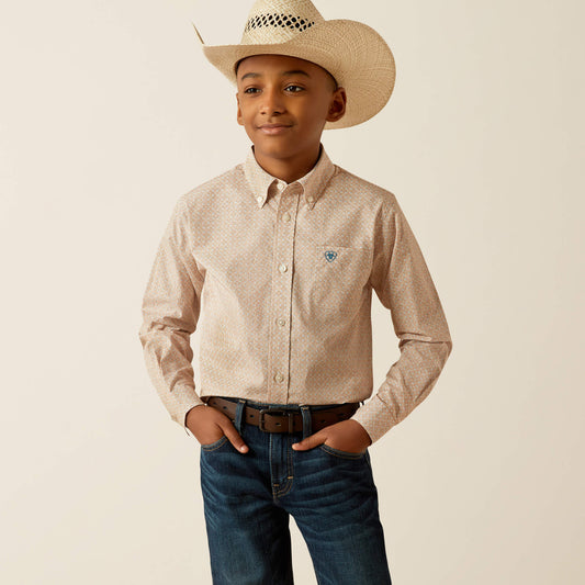 Boy’s Johnny L/s Shirt Light Brown
