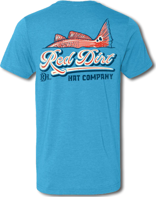 Red Dirt Hat Co Turquoise Redfish Tee