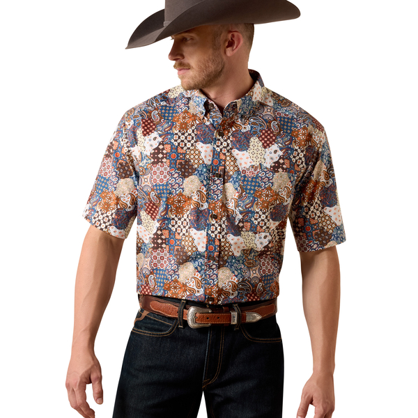ARIAT NOVA CLASSIC BLUE PATCHWORK - MENS SHIRT - 10073522
