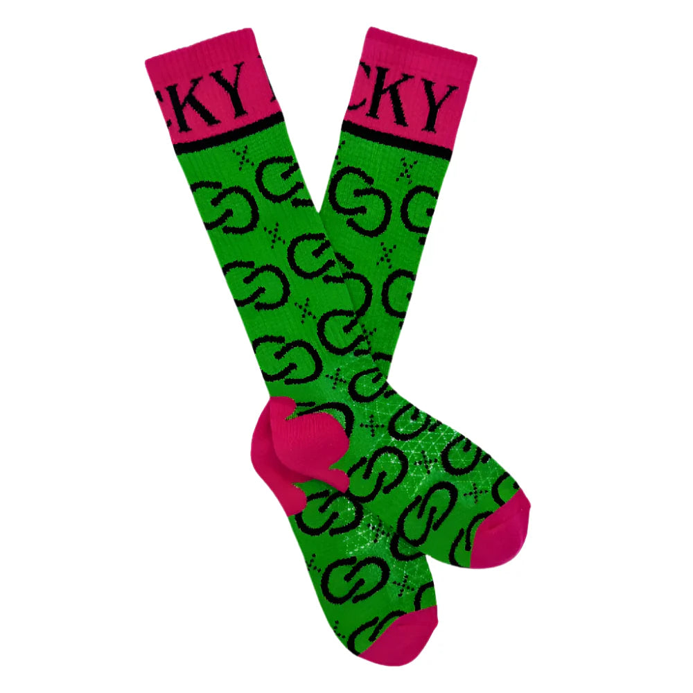Lucky Chuck- Southwest Green Performance Socks