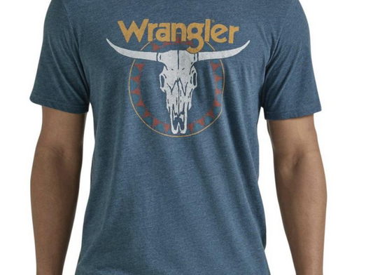 WRANGLER MEN'S SHORT SLEEVE GRAPHIC T-SHIRT IN MIDNIGHT NAVY