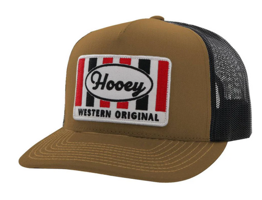 "SUDAN" TAN/BLACK HAT W/RED/BLACK/WHITE PATCH 🧢
