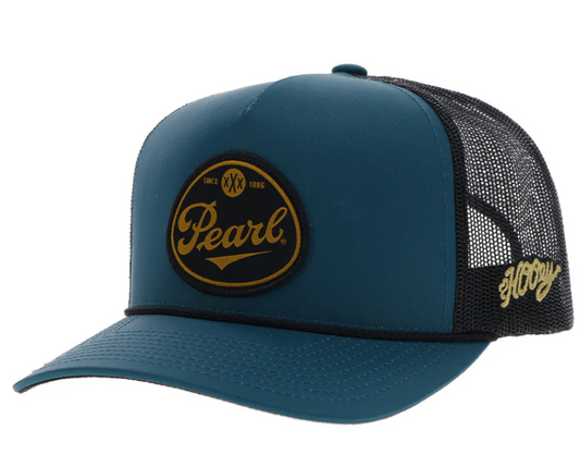 "PEARL" HAT BLUE/BLACK W/GOLDEN PATCH