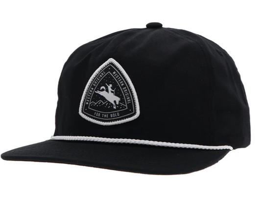 "SUMMIT" ROUGHY HAT BLACK W/BLACK & WHITE PATCH 🧢