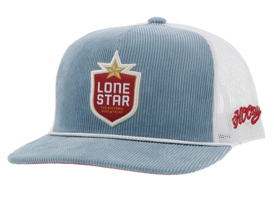 "LONE STAR" HAT BLUE CORDUROY W/WHITE
