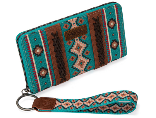 Montana West × Wrangler Wristlet Western Wallet Boho Aztec Credit Card Holder