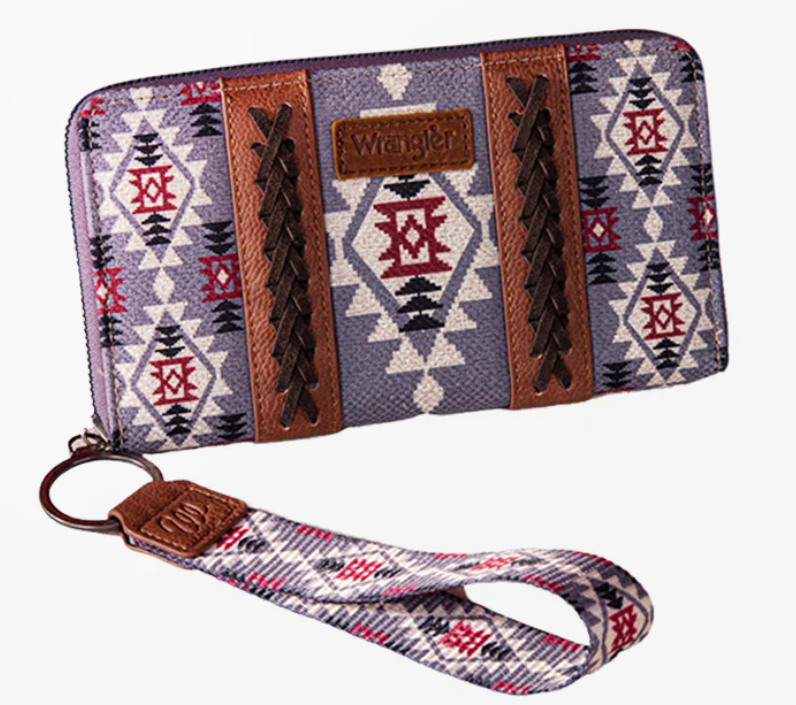 Montana West × Wrangler Wristlet Western Wallet Boho Aztec Credit Card Holder