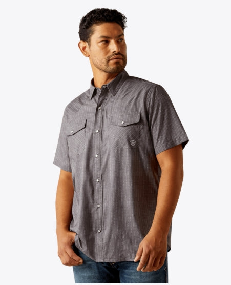 Ariat Men's VenTTek Western FTD SS Snap- Grey