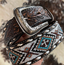 Load image into Gallery viewer, Nacona Men&#39;s Beaded Cross Belt
