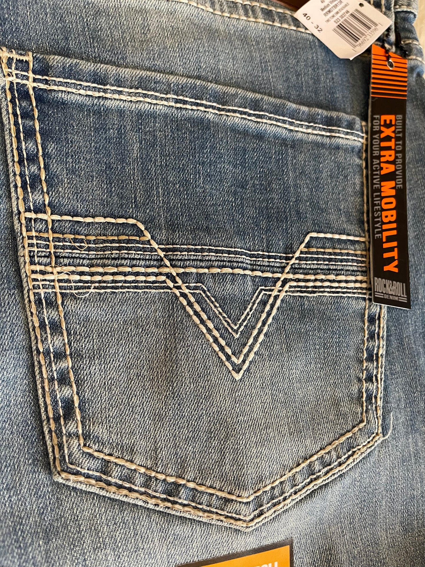 Rock&Roll Denim Two Tone Stackable Bootcut Jeans - Medium Vintage