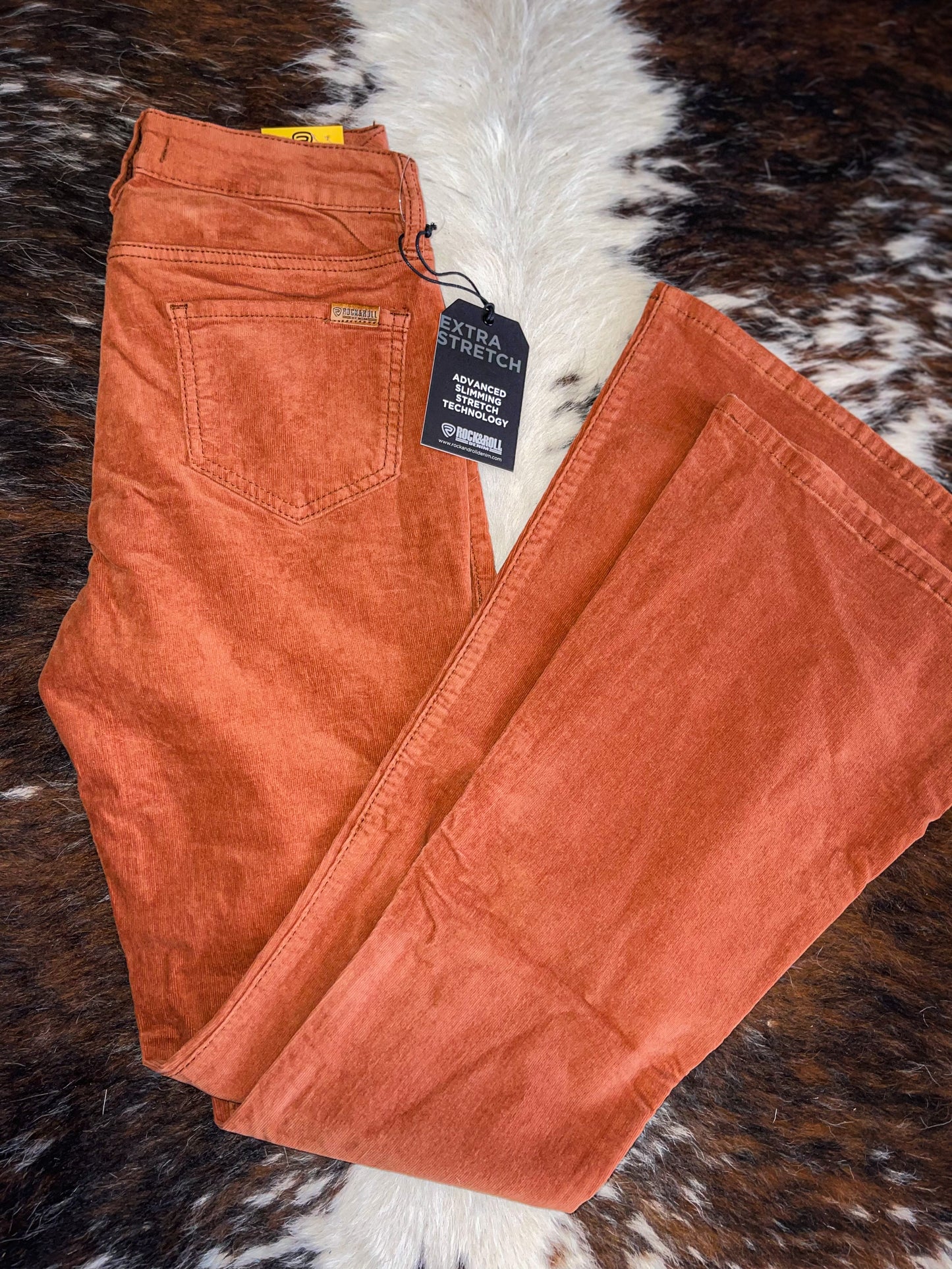 Rock & Roll Denim Corduroy Button Flare