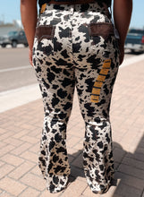 Load image into Gallery viewer, Rock &amp; Roll Denim Cowhide Button Flare
