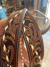Load image into Gallery viewer, Nacona Men&#39;s Tooled Basket Lace Belt

