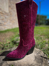 Load image into Gallery viewer, Fushia Rhinestone Boots
