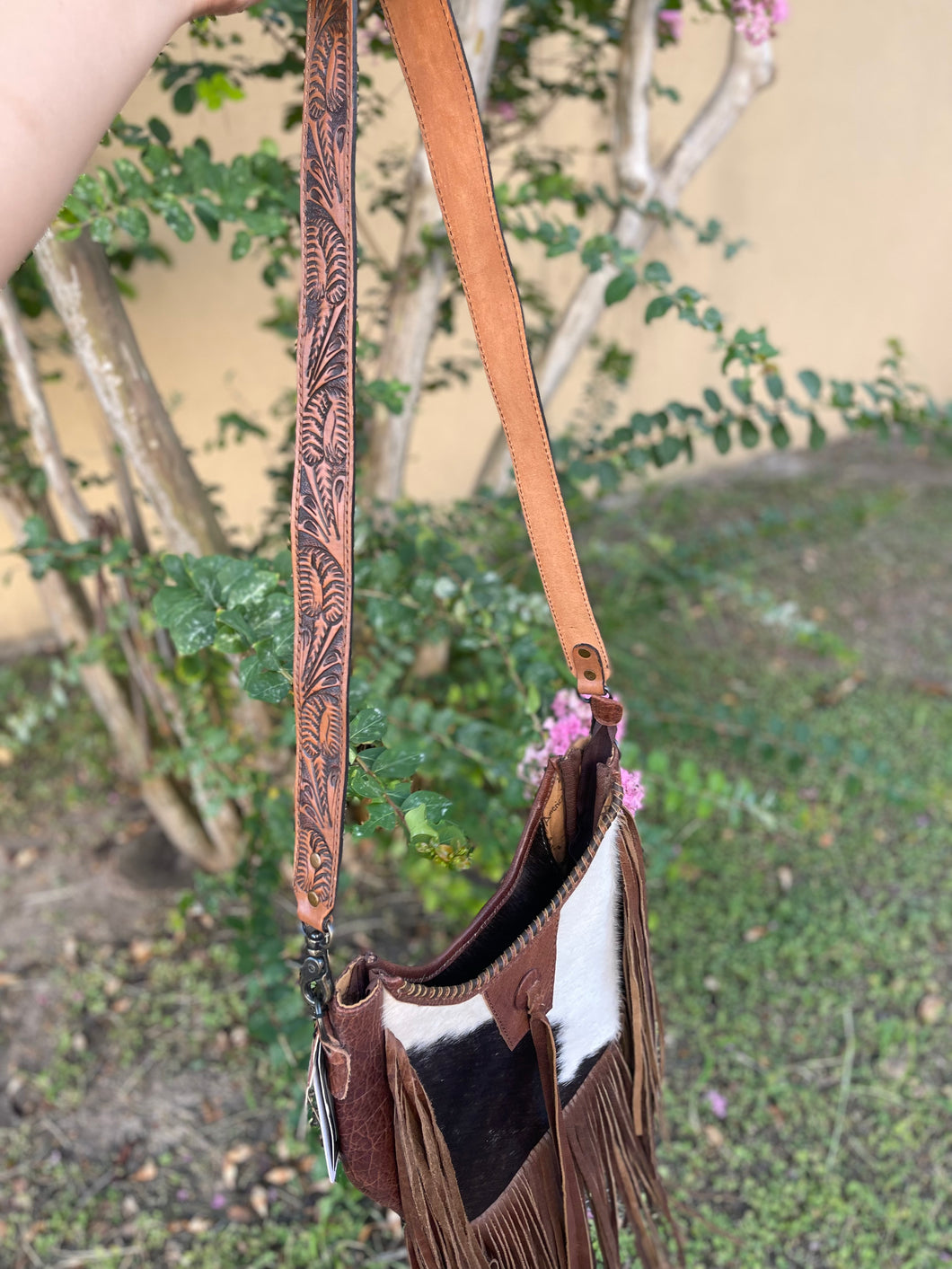 Cowhide & Fringe American Darling Purse