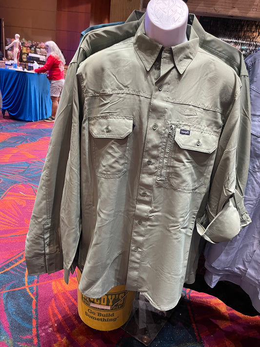 Wrangler Olive Green Performance L/s
