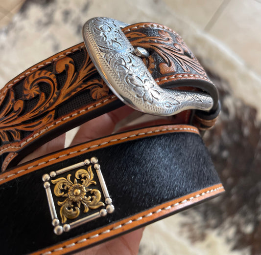 Nocona Men's Black Hide Belt