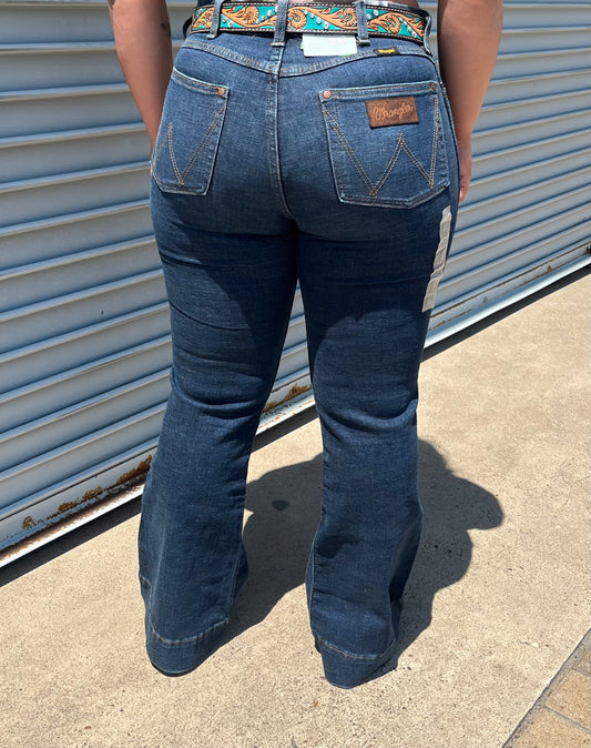 Wrangler Western Retro Dark Wash Trousers