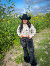 Load image into Gallery viewer, Custom Rock &amp; Roll Pearl Snap Crop Tops
