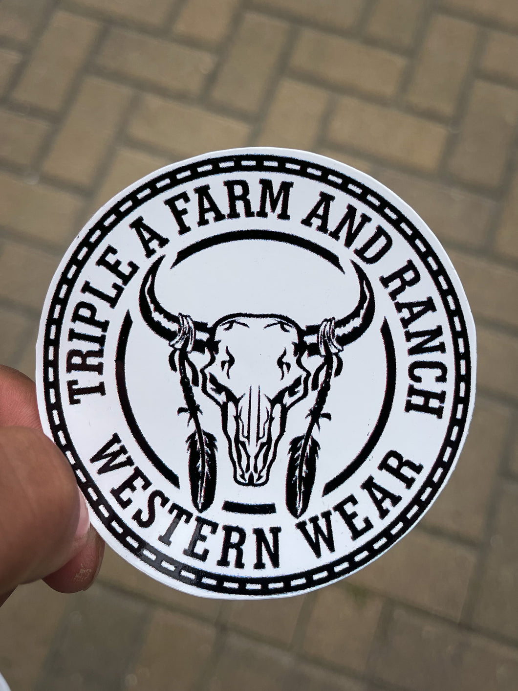 Triple A Bull-Skull Stickers
