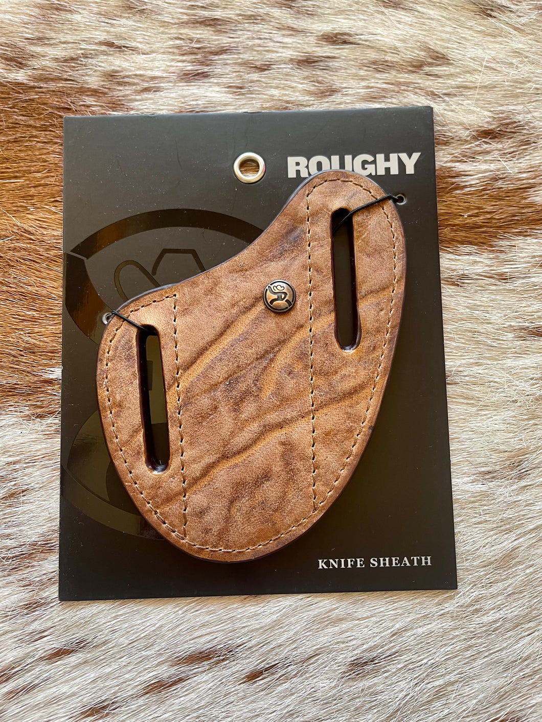 Hooey 'Roughy Classic' Brwn Cracked Bison Knife Sheath