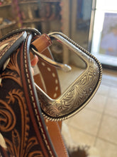 Load image into Gallery viewer, Nacona Men&#39;s Tooled Basket Lace Belt
