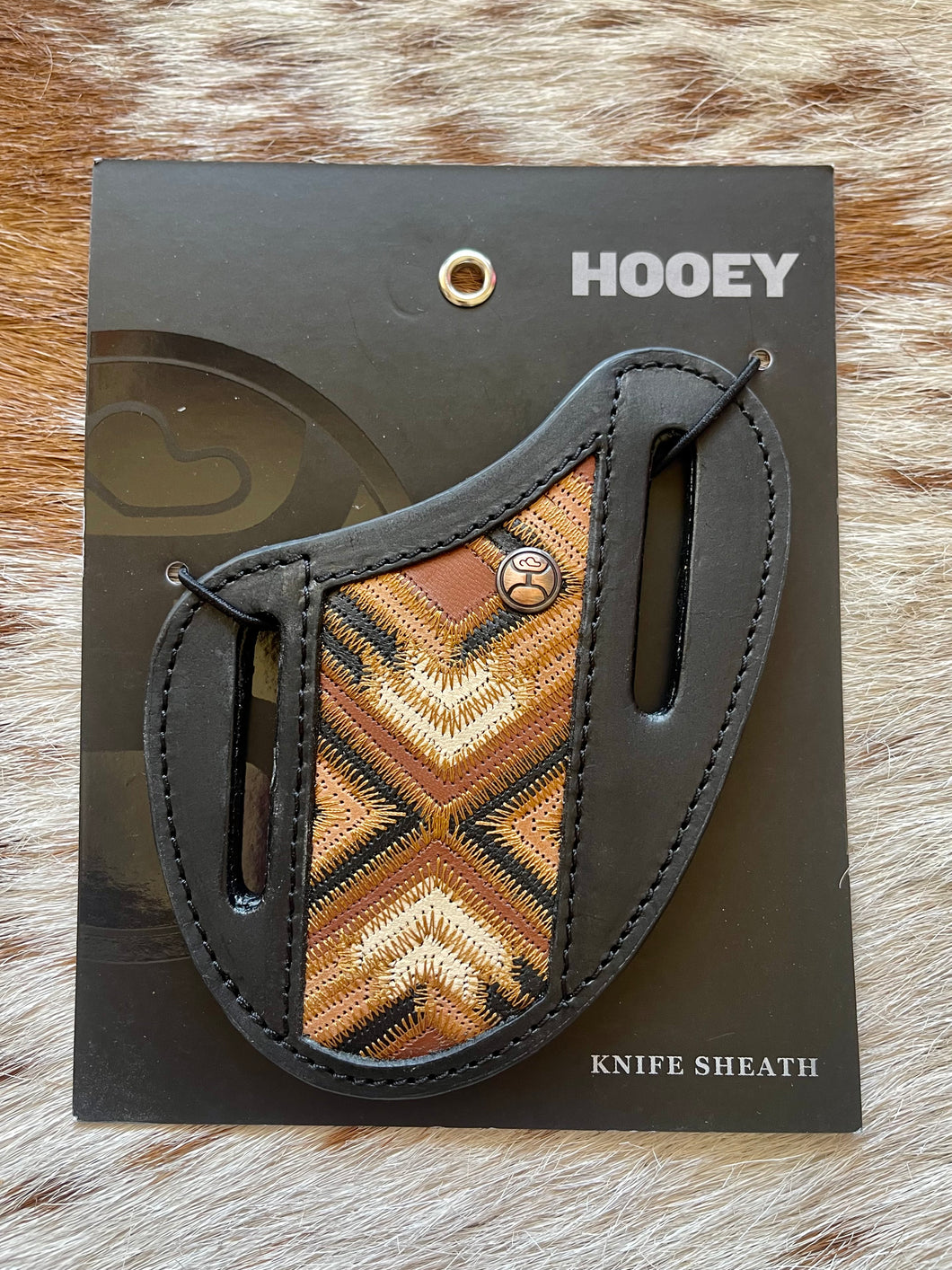 Hooey 'Montezuma' Brwn/Blk/Ivory Knife Sheath