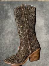 Load image into Gallery viewer, Gold Rhinestone Boots
