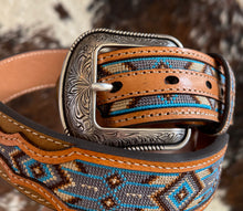 Load image into Gallery viewer, Nocona Men&#39;s Tooled Diamond Belt
