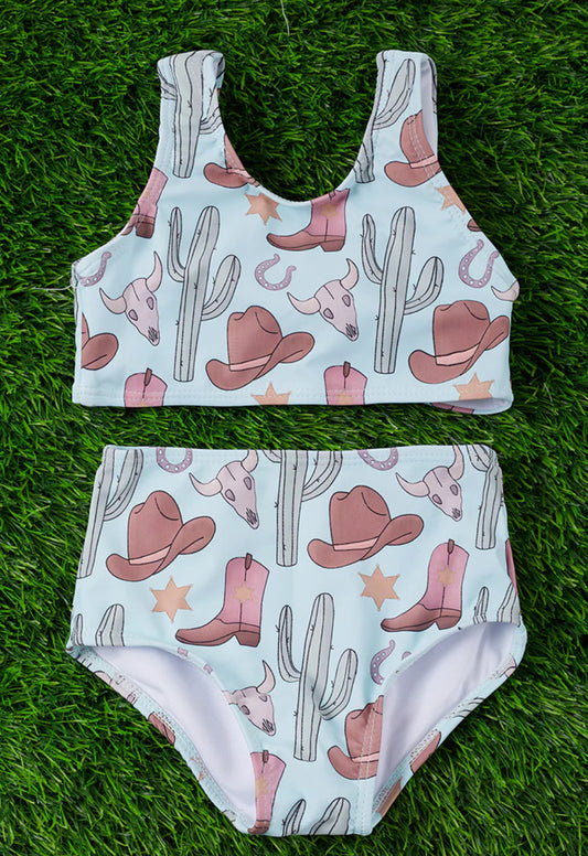 Desert Cactus & Cowboy Boots Swimsuit