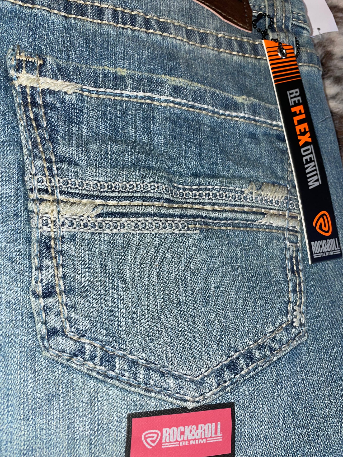 Rock&Roll Denim Straight Raised Double Barrel Straight Jeans - Light Vintage