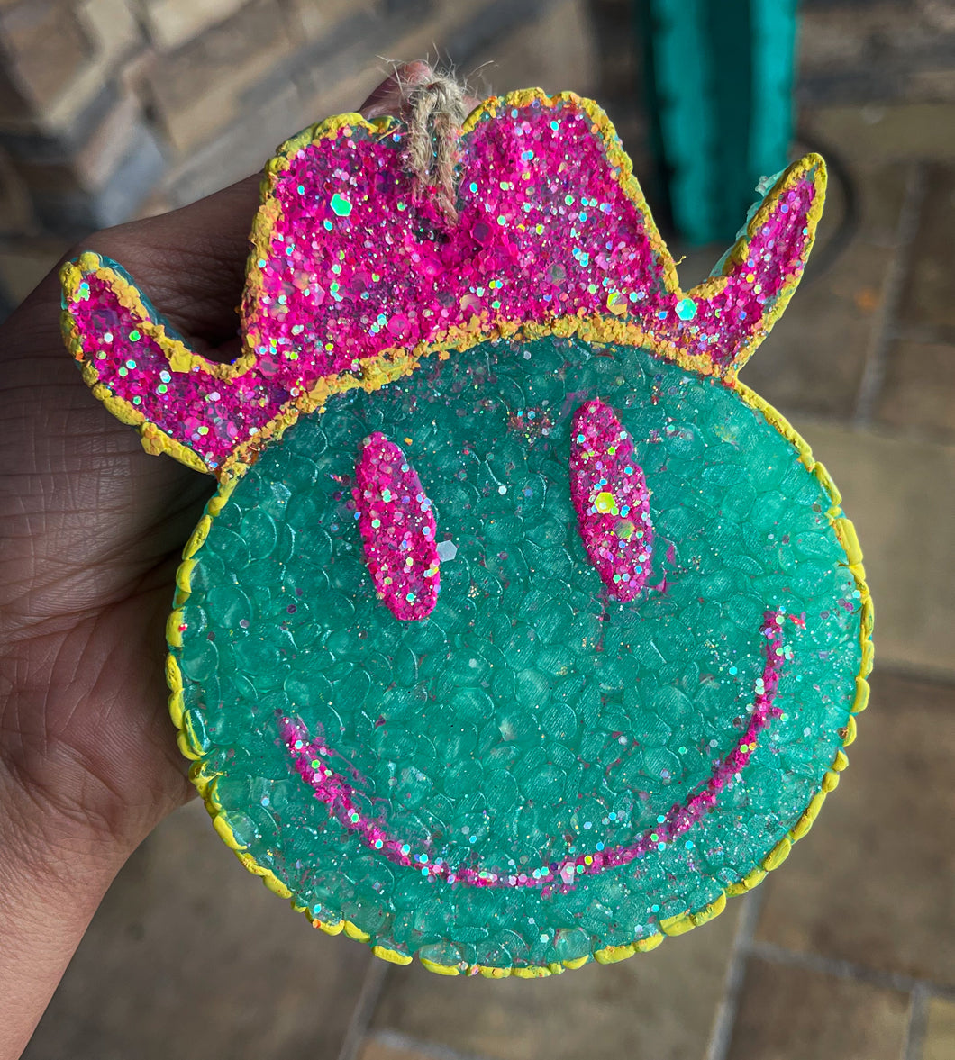 Smiley Face Cowboy Hat Freshie