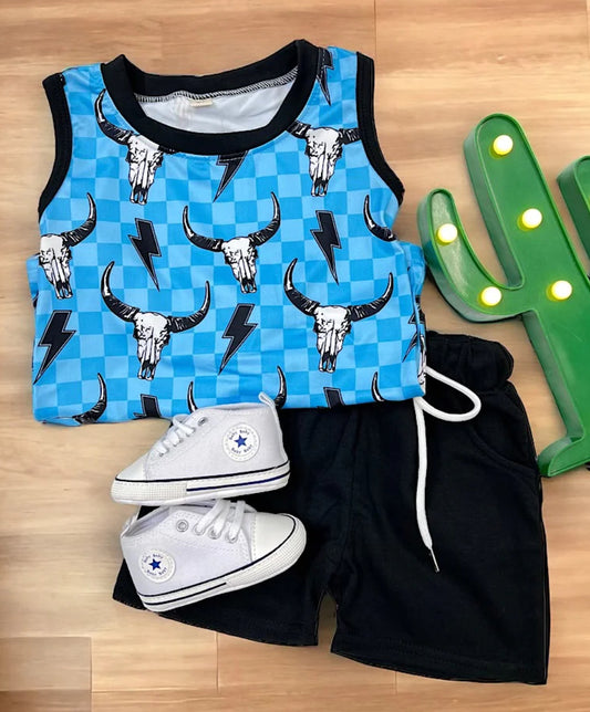 Bull skull & Bolt Boys Set