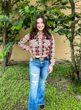 Load image into Gallery viewer, R&amp;R Neon Aztec Custom Crop
