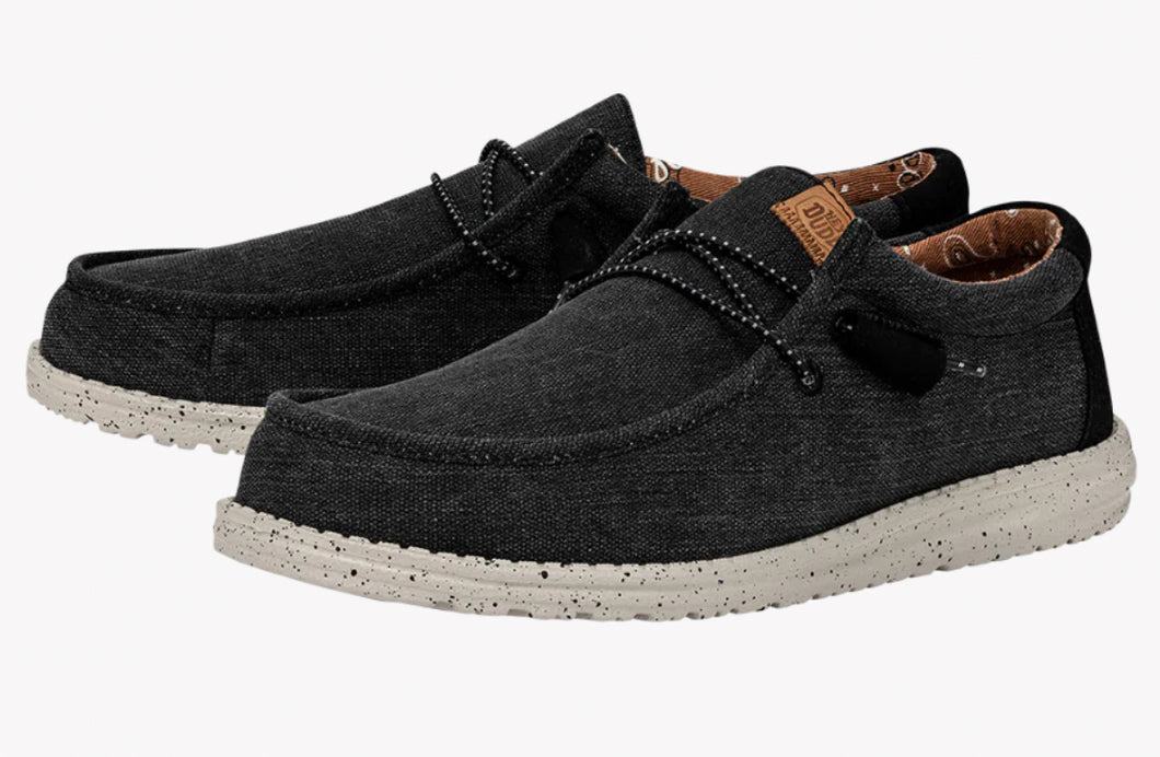 Wally Washed Canvas Black