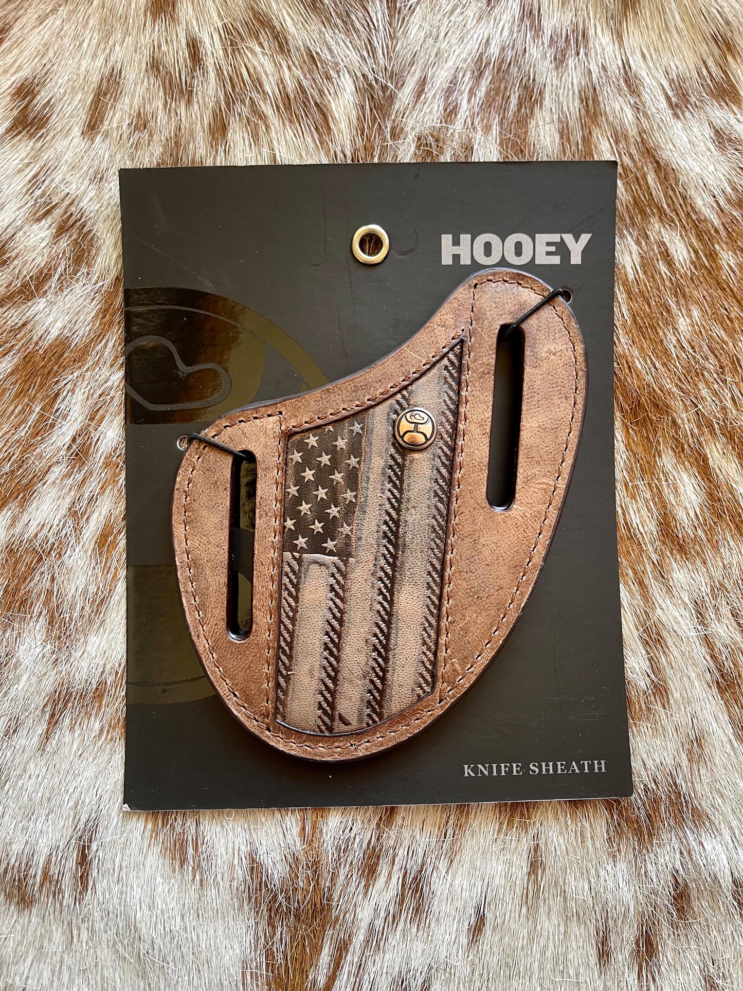 Hooey 'Liberty Roper' Blk/Tan Knife Sheath
