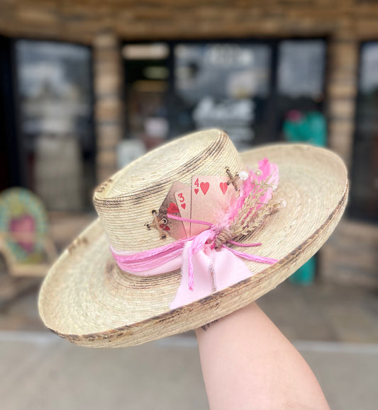 🤠Pastel Pink Palm Hat