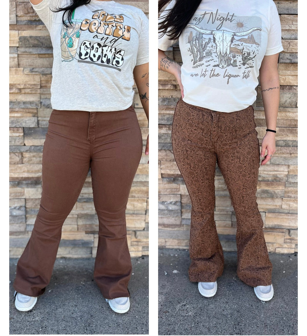 Rock & Roll Brown/Flower Reversible Jeans