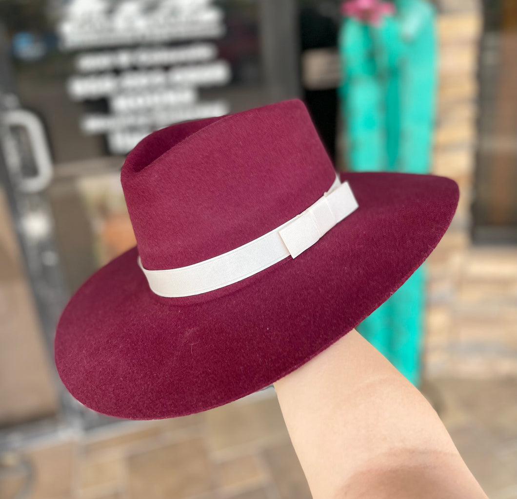 Maroon Felt Hat
