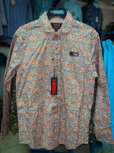 Load image into Gallery viewer, Rock &amp; Roll Denim Paisely Woven Orange LS
