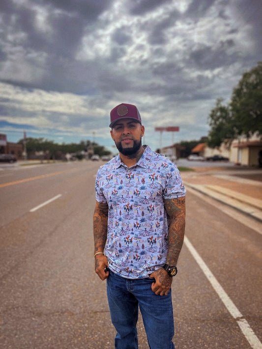 The Weekender Hooey Polo w/ outdoor print