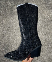 Load image into Gallery viewer, Black Rhinestone Boots
