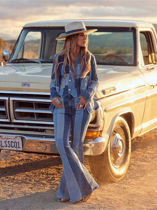 Lainey Wilson Patchwork Flare Jeans