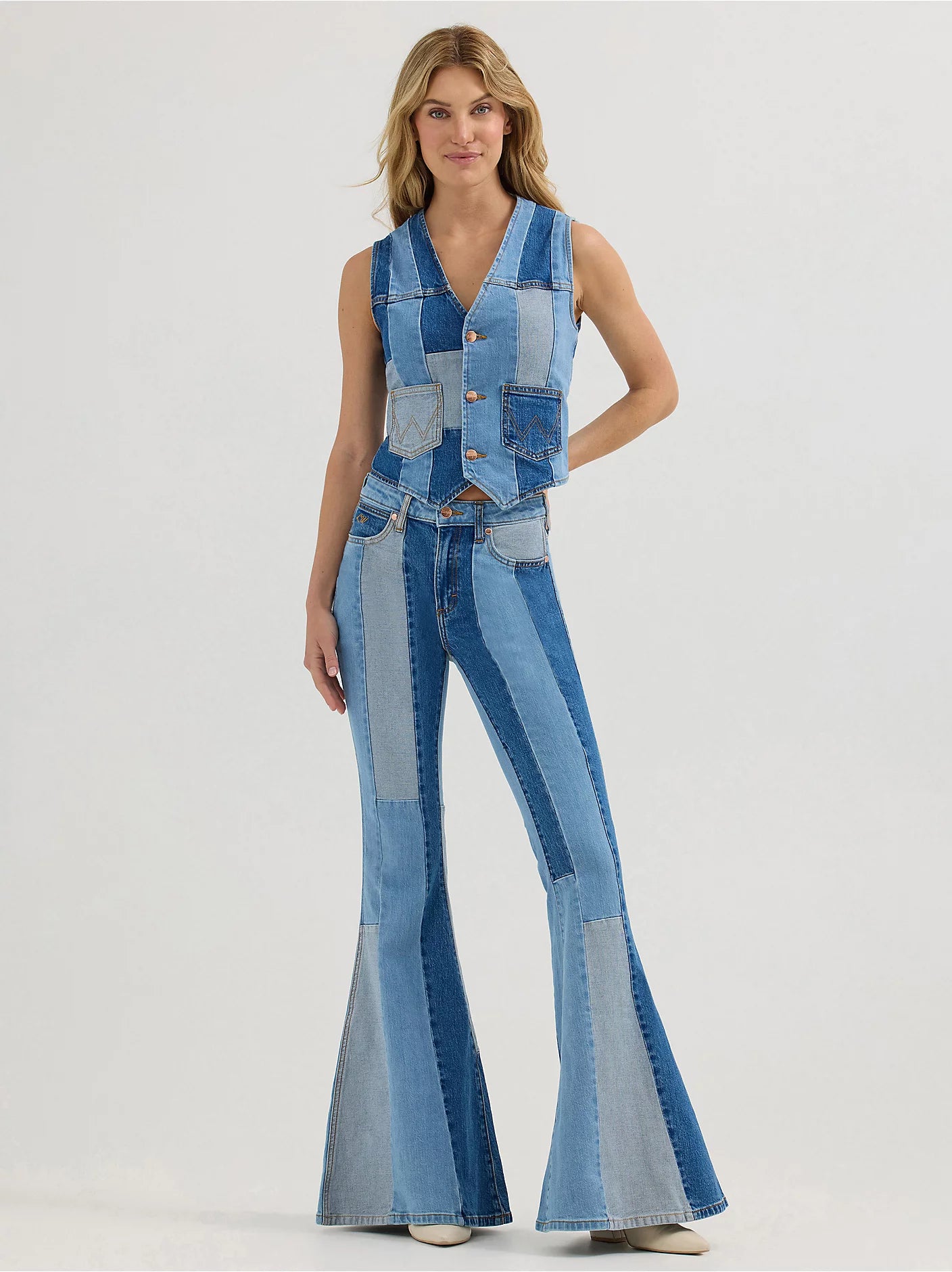 Lainey Wilson Patchwork Flare Jeans