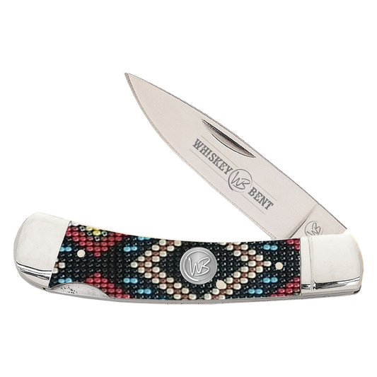 Whiskey Bent Black Diamond Bead Lock Knife