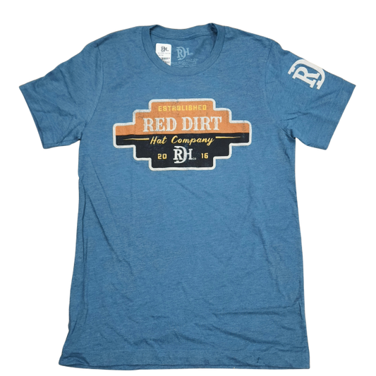 Red Dirt Teal Aztec Sign Tee