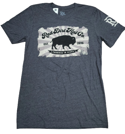 Red Dirt Founded Grey Tee