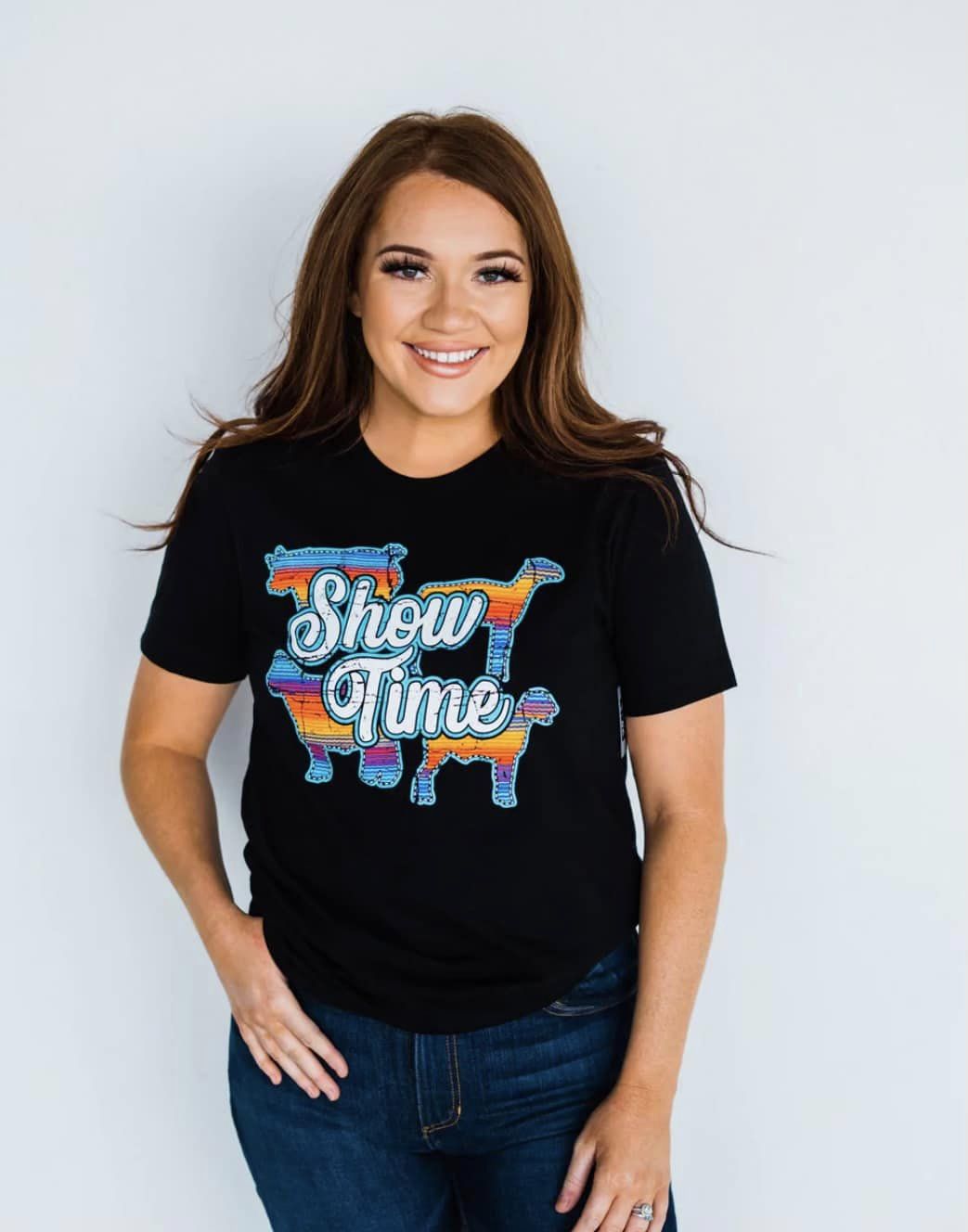 Show Time Serape Animals Tee